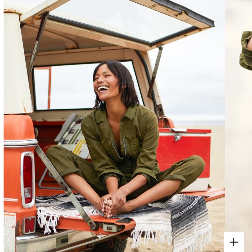 NWT Outerknown Station Utility Jumpsuit in Olive Branch Size Medium